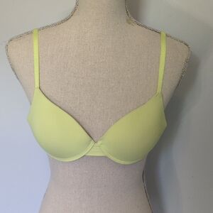 Hurley Lightly Padded T-Shirt Bra Lime Yellow 34B